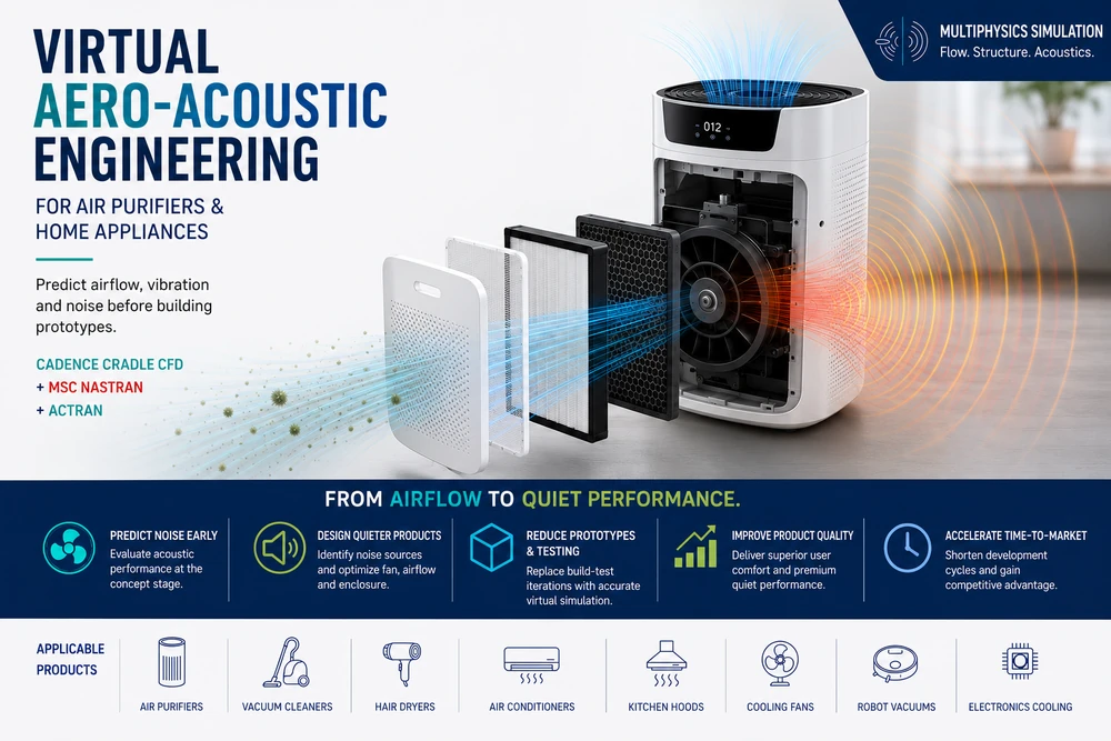 Actran home appliance aero-acoustics workflow 1