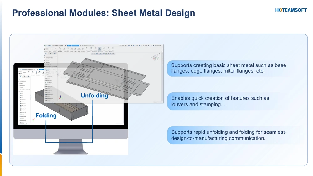 CrownCAD sheet metal design module