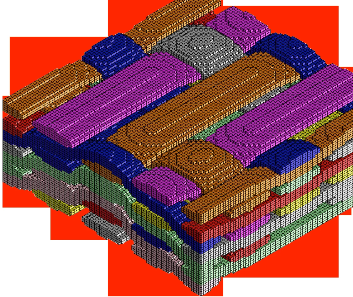 Voxelized multi-layer composite microstructure model